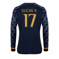 Pánský Fotbalový dres Real Madrid Lucas Vazquez #17 2023-24 Venkovní Dlouhý Rukáv